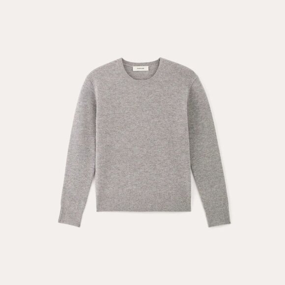 Everlane Gray The Classic Crew Cashmere Sweater Size XS 2576 - Picture 2 of 13